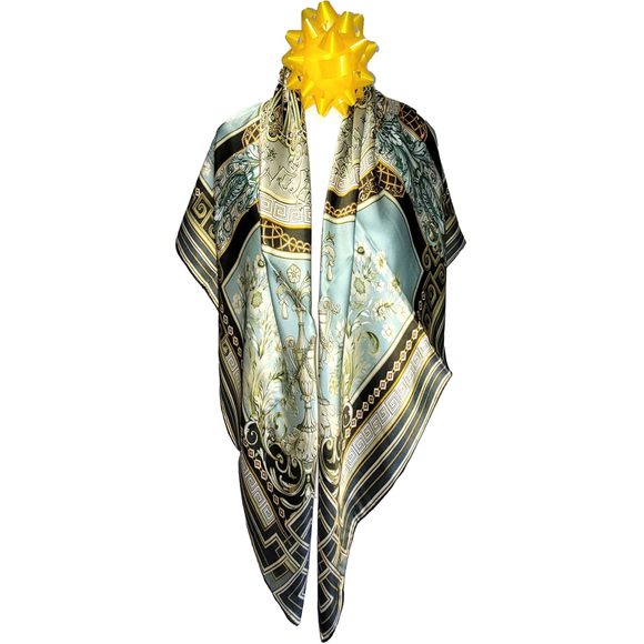 NWT Genuine 100% Mulberry Silk Satin Scarf 41"x41" Large Square Shawl 5945 - Picture 7 of 8